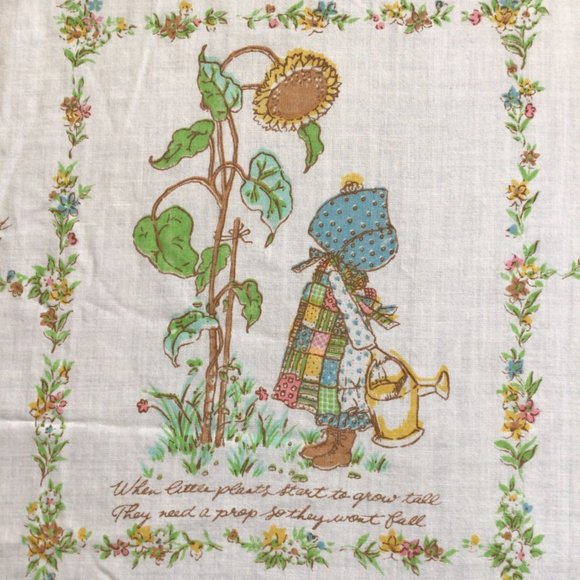 Vintage Holly Hobbie Twin Size Flat Sheet - Picture 4 of 8